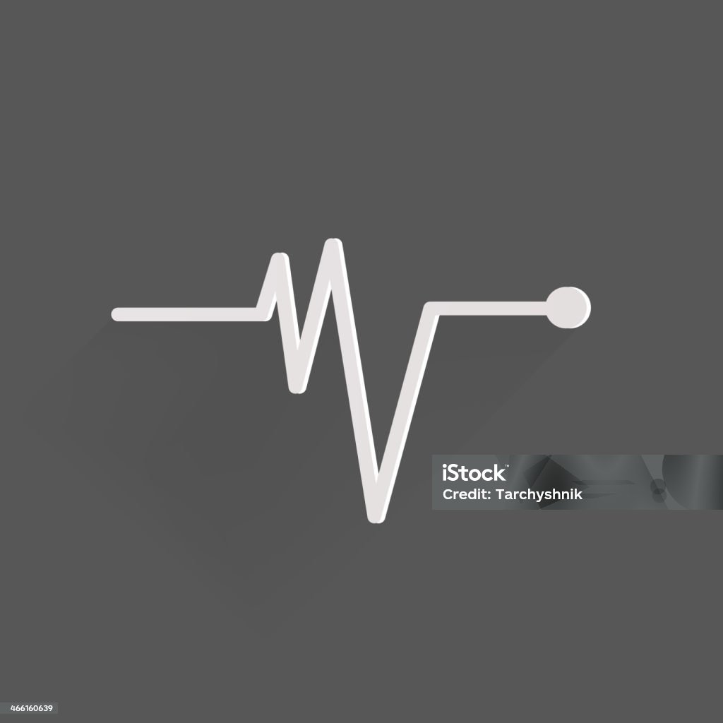 Heart beat, cardiogramm. Icono de pulso - arte vectorial de Abstracto libre de derechos