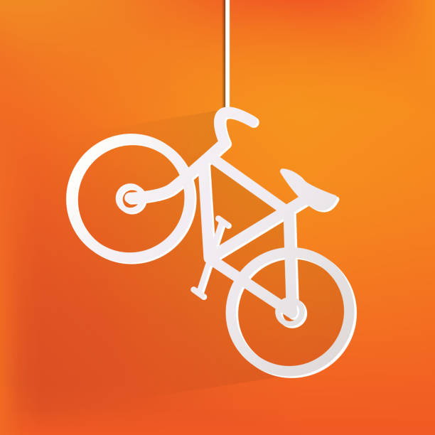 illustrations, cliparts, dessins animés et icônes de hipster rétro icône de vélo - chrome bicycle badge sign