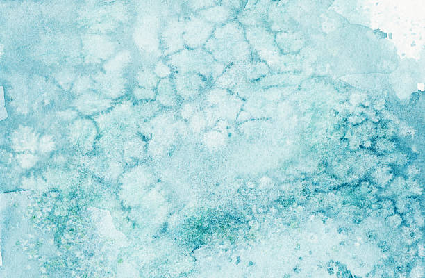 istock Textured frosty blue watercolor background 466163334