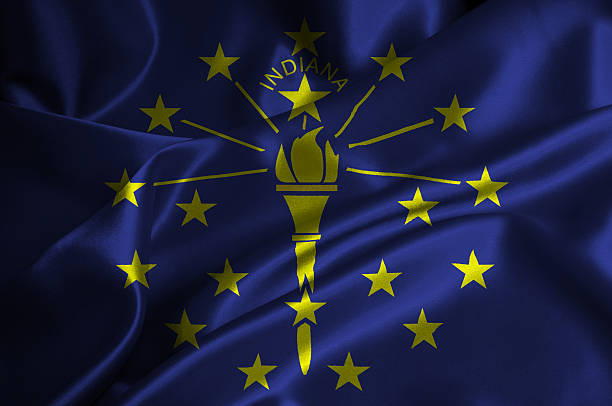 Indiana flag stock photo