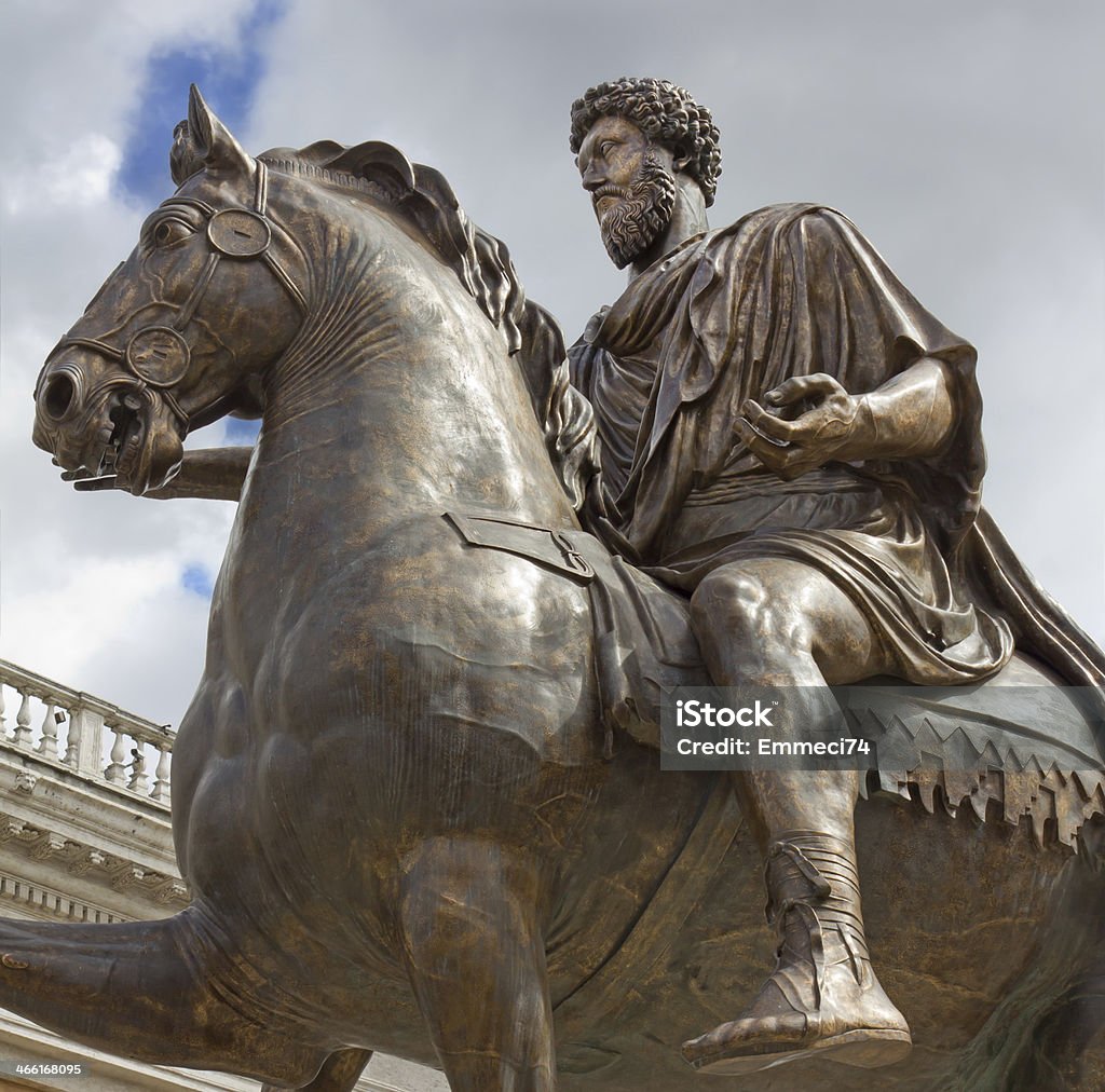 Statue of Emperor Marcus Aurelius - Lizenzfrei Bronze Stock-Foto