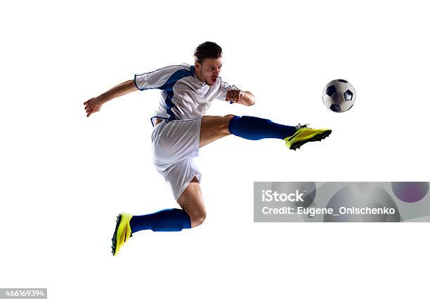 Soccer Player In Action Stock Photo - Download Image Now - Soccer Player, Soccer, Playing