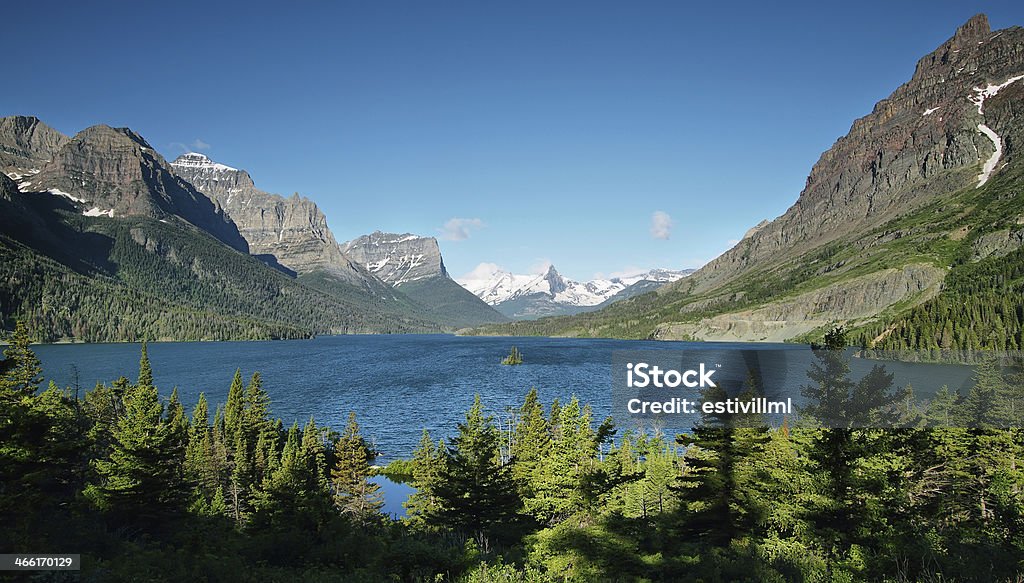 Lake St Mary and Wild goose island view Lake St Mary and Wild goose island view in Glacier national park Trevor Rees - American Football Player Stock Photo