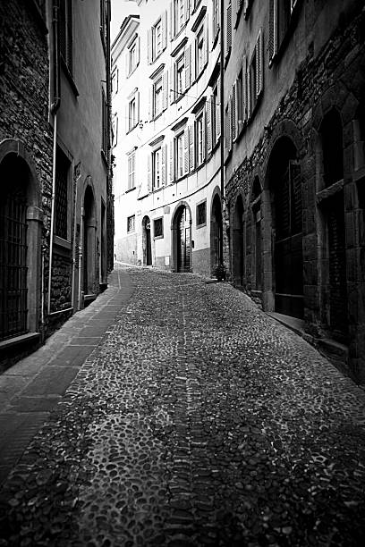 istock Bergamo upper town, old street 466171829