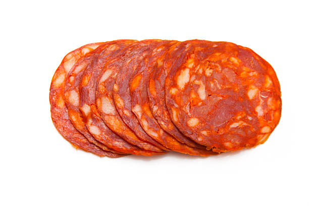 istock Chorizo sausage isolated on a white background. 466171983