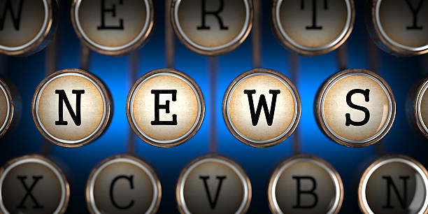 Latest news written on old typewriter.
