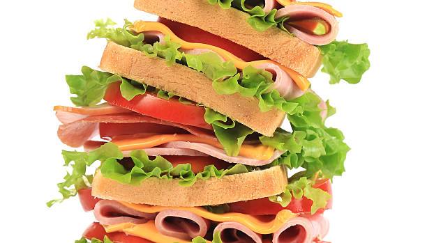 istock Big sandwich with fresh vegetables. 466173457
