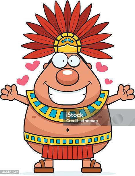 Cartoon Aztec King Hug Stock Illustration - Download Image Now - 2015,  Adult, Adults Only - iStock