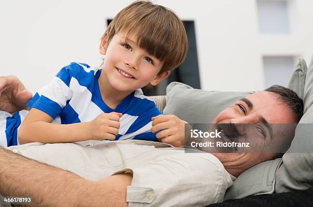 Son Playing With Father Stock Photo - Download Image Now - 30-39 Years, Adult, Affectionate