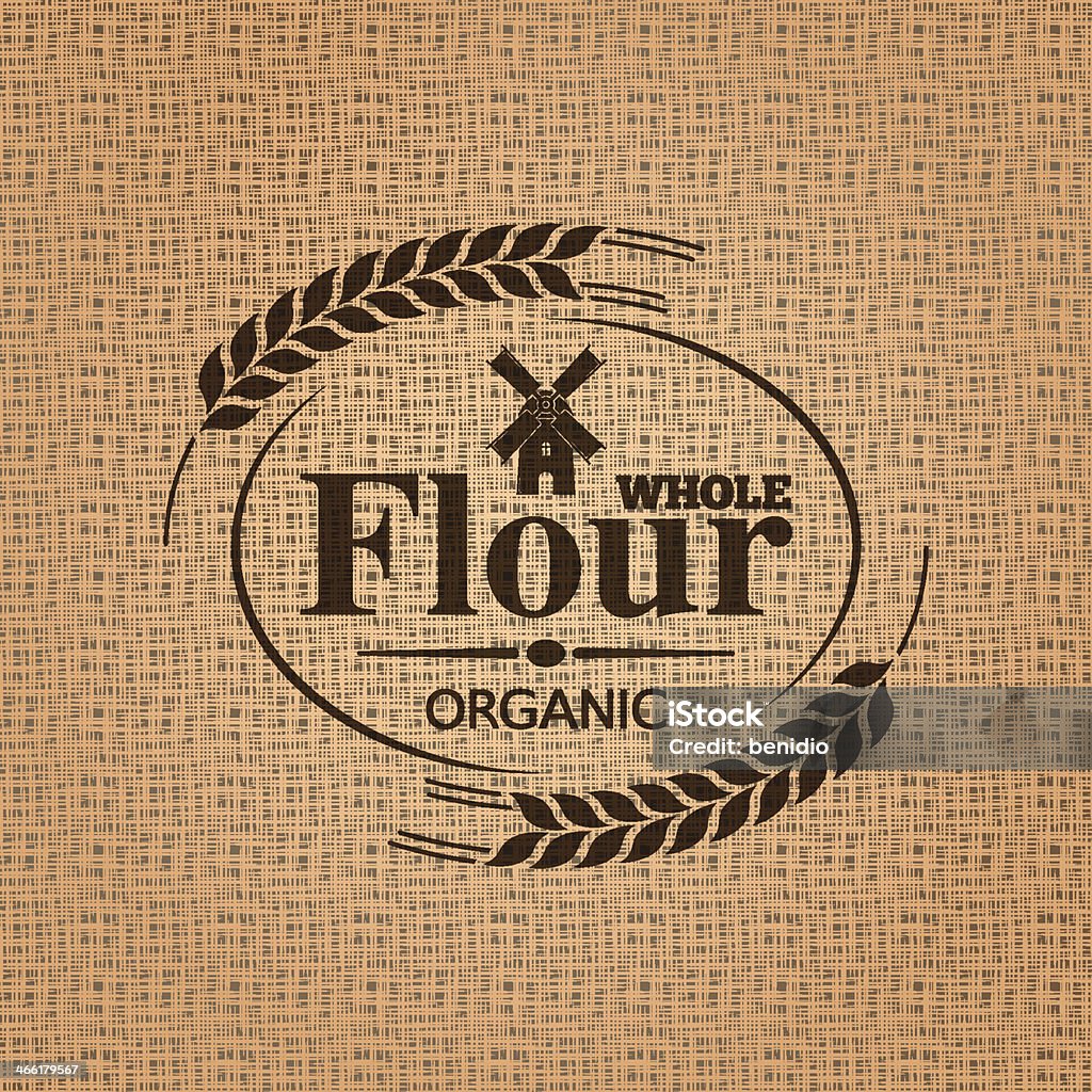 Farina sackcloth sfondo di texture - arte vettoriale royalty-free di Seme di lino