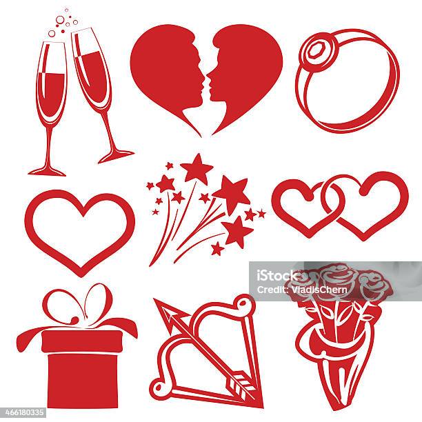 Collection Icône De La Saintvalentin Illustrations Vectorielles Vecteurs libres de droits et plus d'images vectorielles de Amour