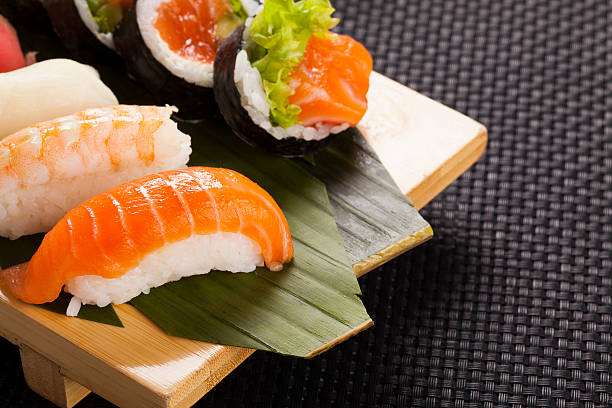istock The composition of nigiri sushi 466182158
