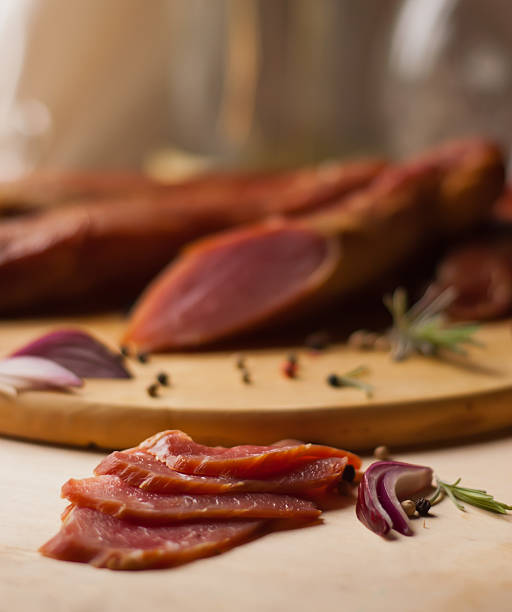 копчёная сирлоин - - bacon rudeness meat raw стоковые фото и изображения