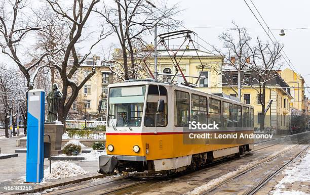 Tram At Patriarch Evtimiy Square In Sofia Bulgaria Stock Photo - Download Image Now