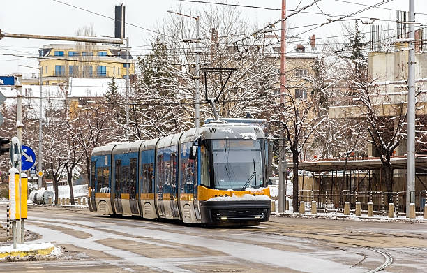 istock Modern tram on a street of Sofia - Bulgaria 466183262