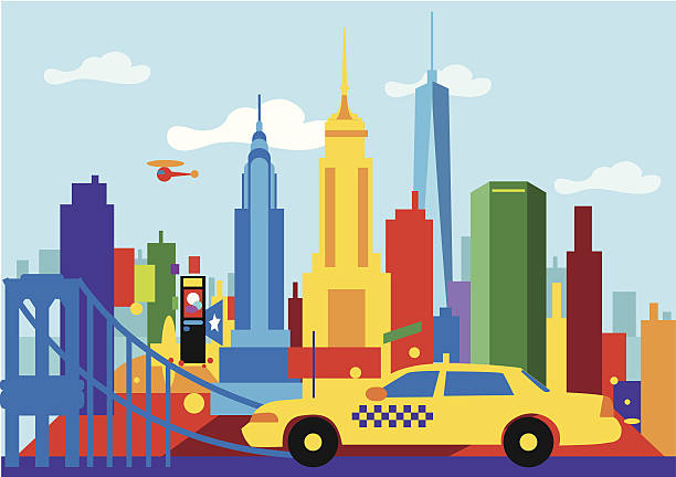 ilustraciones, imágenes clip art, dibujos animados e iconos de stock de edificios de nueva york - times square