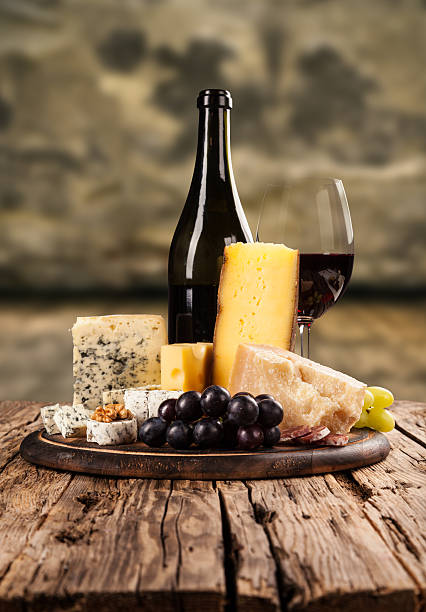 istock Various kind of cheese with wine 466183720