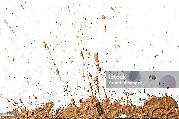 Light Brown Clay Artistically Sprayed Up Stock Photo - Download Image Now - Mud, Splattered, Textured