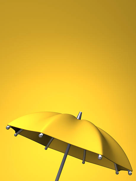 istock Yellow Umbrella On Yellow Text Space 466183860