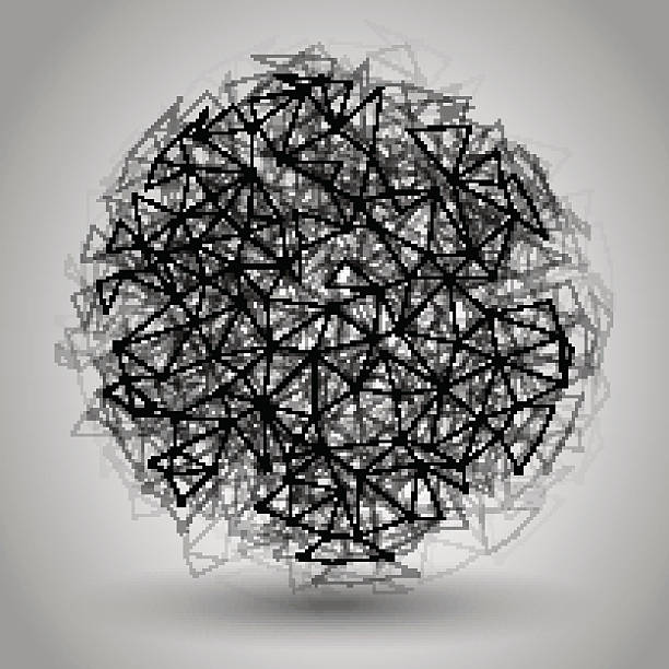 Vector structure abstract sphere vector art illustration