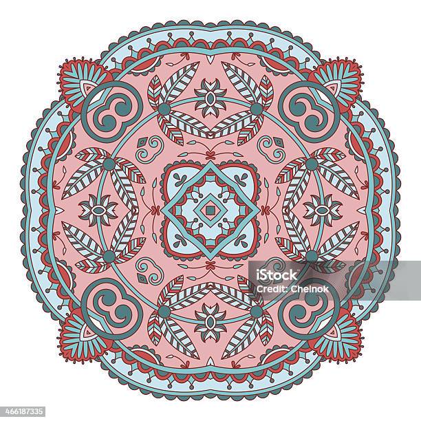 Vector Round Ornament Stock Illustration - Download Image Now - Abstract, Antique, Arabic Style