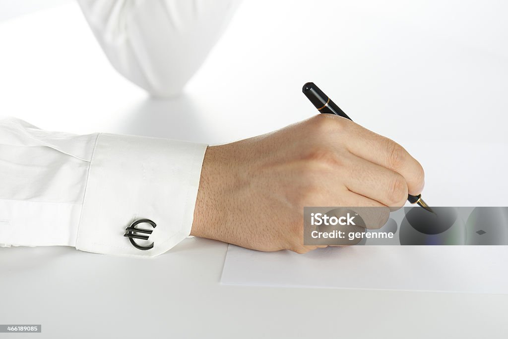 European Businessman Signing Contract Business man signing contract. Adult Stock Photo