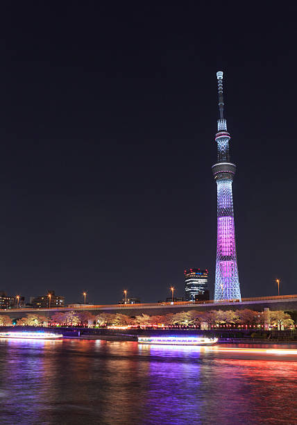 istock Tokyo Sky Tree and Sumida river in Tokyo at night 466190800