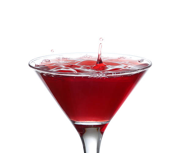 istock martini glass on a white background; the water ripples 466197494