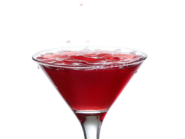 istock martini glass on a white background; the water ripples 466197498