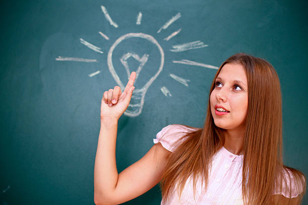istock Girl near the board 466198519