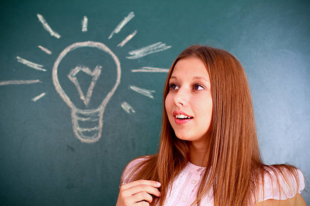 istock Girl near the board 466198545