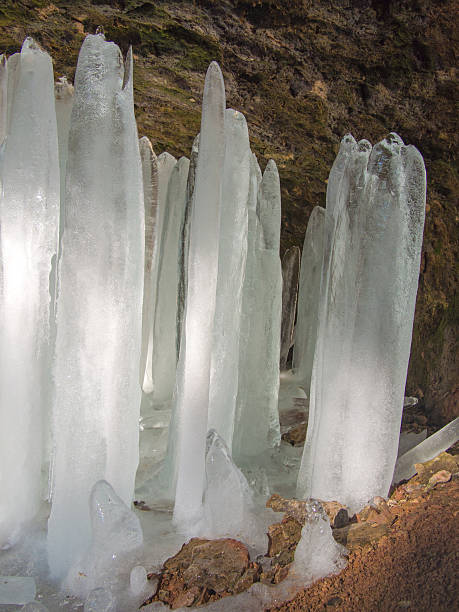 istock Several stalagmites standing on the floor in a cave 466199301