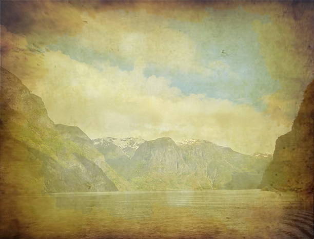istock Fjord in grunge 466199649