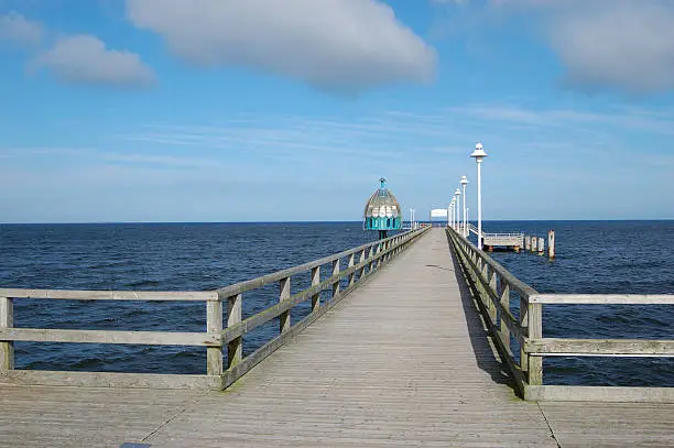 Diving bell at the end of the pier Zinnowitz on Usedom