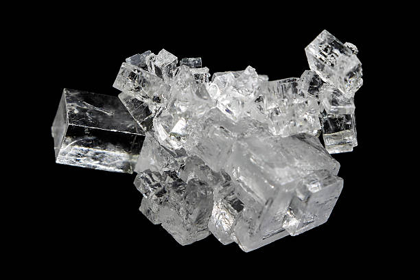 istock Crystal of mineral salt on a white background 466201220