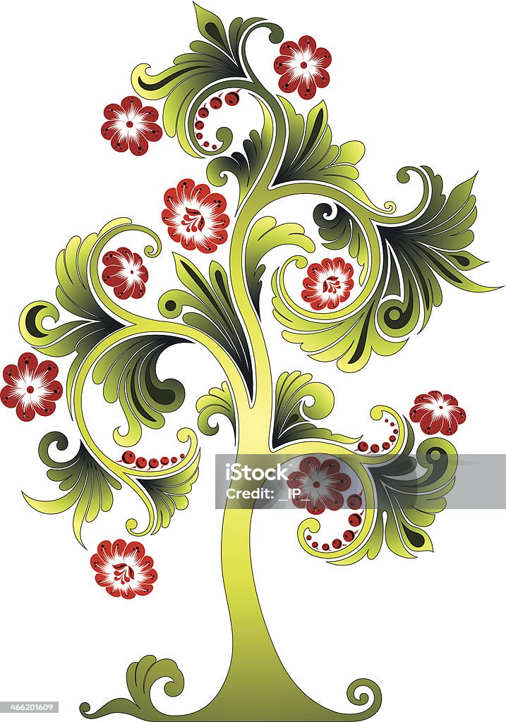 Flower Tree Stock Illustration - Download Image Now - Decoration ...
