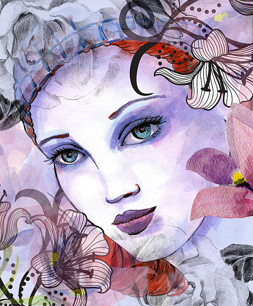 istock illustration of a beautiful woman 466202213