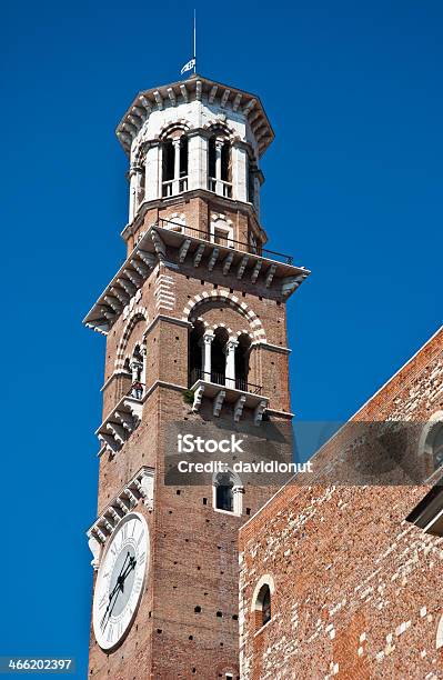 Lamberti Tower In Verona Stock Photo - Download Image Now - Ancient, Arcade, Architecture