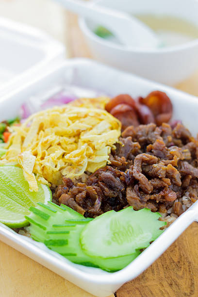 istock Fry rice with the shrimp paste, Thai food 466203002