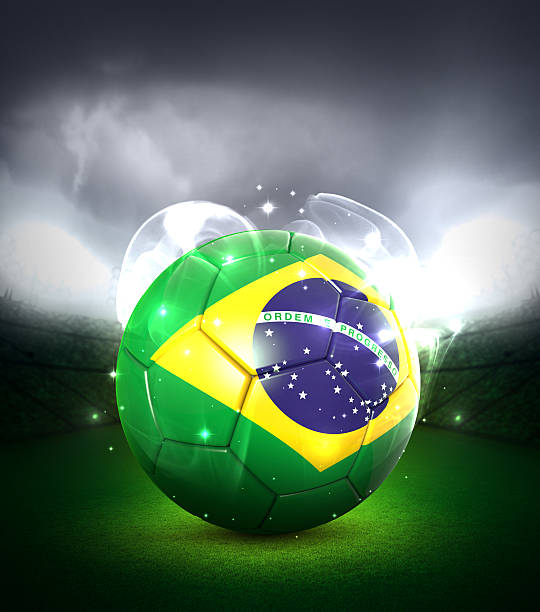 istock 3d soccer ball with brazil flag 466203232