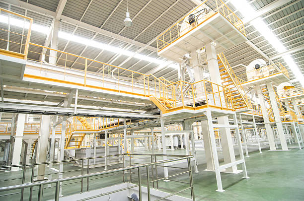 istock Factory equipment. inside Industrial conveyor line transporting 466203485