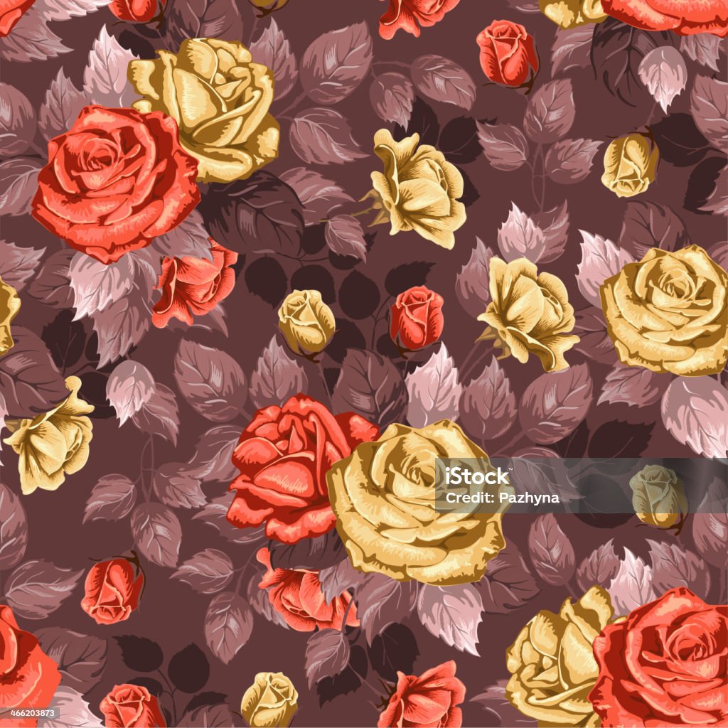 Rose. Seamless background. Vintage seamless rose floral pattern. Art stock vector
