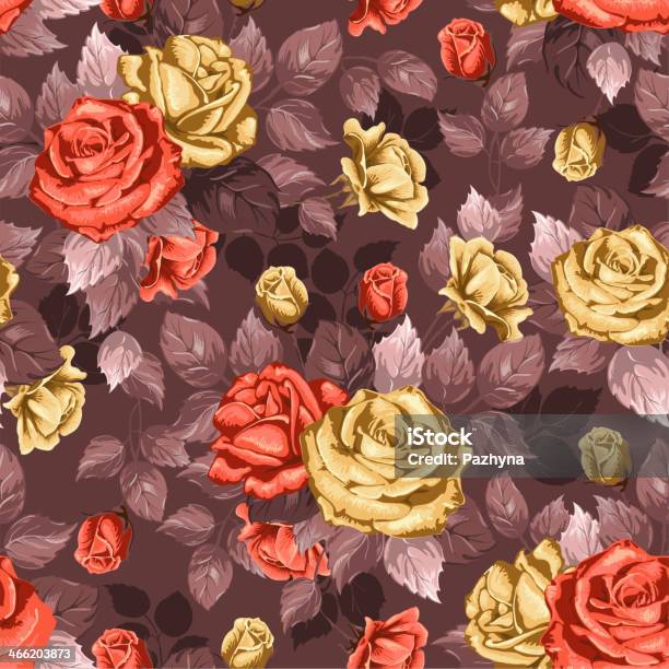 Rose Seamless Background Stock Illustration - Download Image Now - Art, Art And Craft, Backgrounds