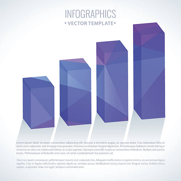 Business bar graph chart template vector art illustration