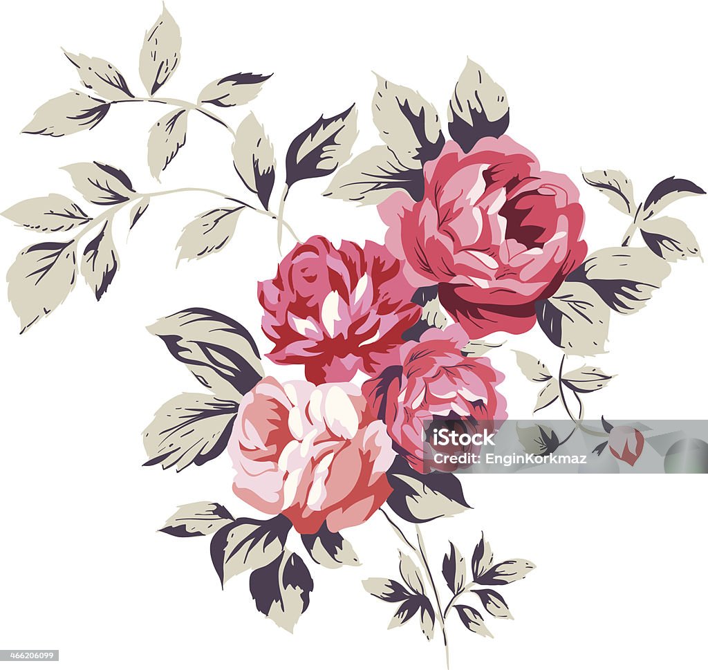 Rosa Vintage Rose - arte vettoriale royalty-free di Fiore