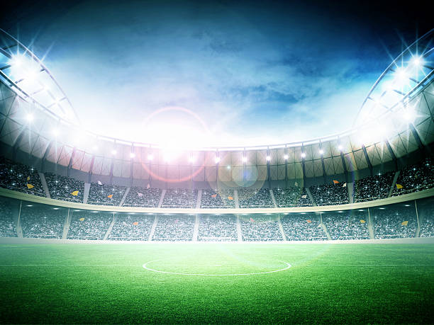 istock soccer stadium and the bright lights 466206344