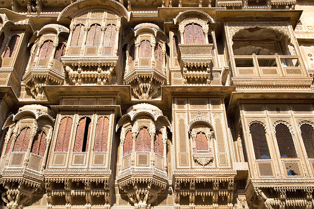 istock Wonderfully carved haveli in Jaisalmer, India 466206415