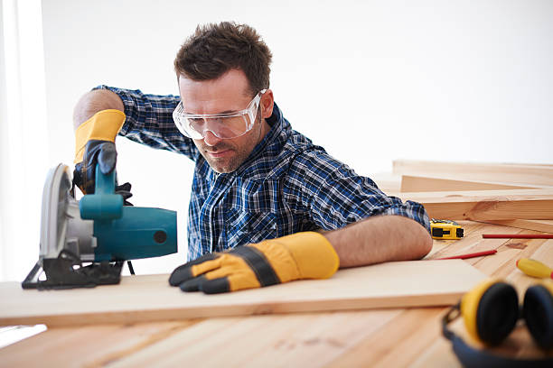istock Don't forget about safety when you use electric saw 466206506