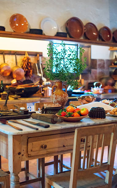 istock Interior of an old spanish kitchen. 466208888