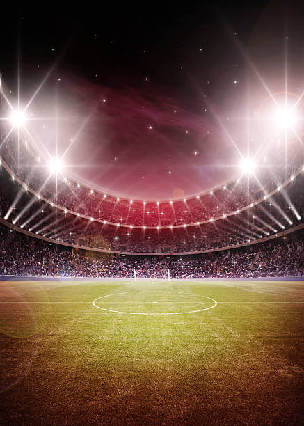 istock soccer field and the bright lights 466208898
